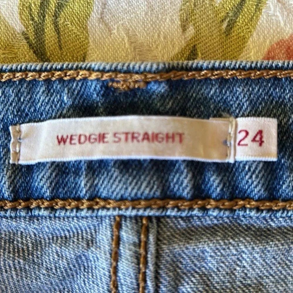 Levi’s Wedgie Straight Button Fly Classic Blue Mom Jeans Size 24 - Picture 11 of 14